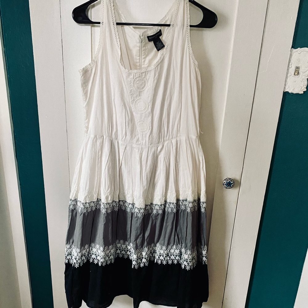 Banana republic cotton tri color dress